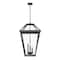 Z-Lite Talbot 4 Light Outdoor Chain Mount Ceiling Fixture, Black & Clear Beveled 579CHXLX-BK - alternate 2